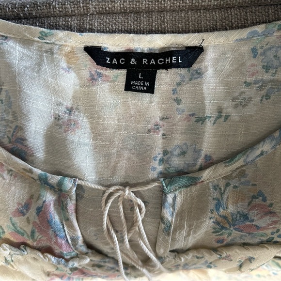 Zac & Rachel top/ blouse Floral print Size L - Picture 6 of 10